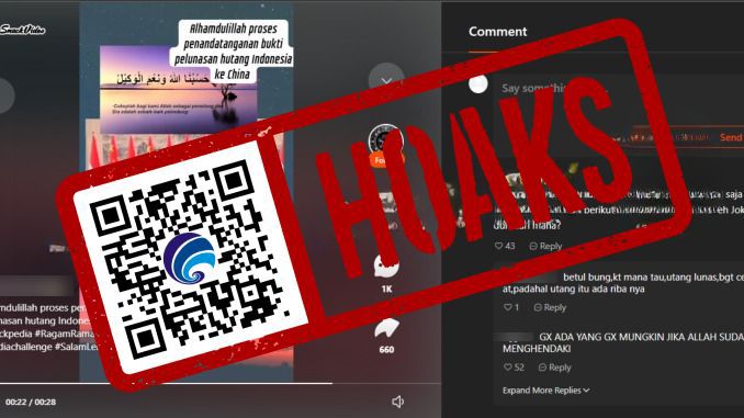 hoaks menteri luar negeri retno marsudi tandatangani pelunasan utang pada cina 73112