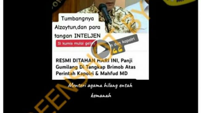 hoaks panji gumilang telah diamankan atas perintah kapolri dan menko polhukam 61163