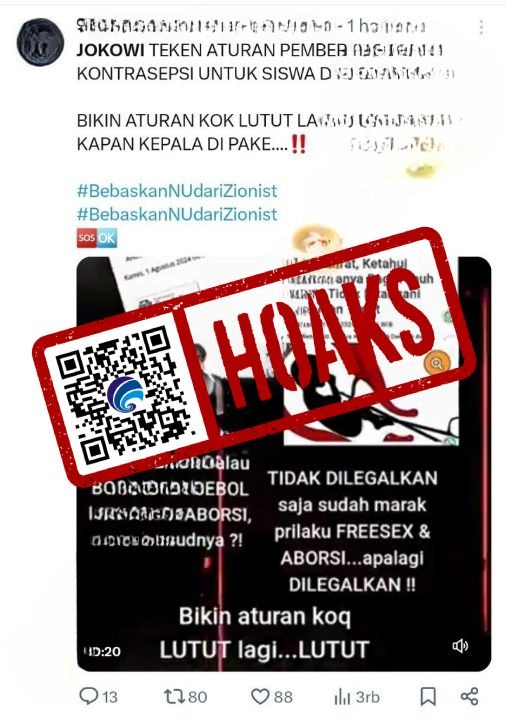 hoaks pemerintah fasilitasi alat kontrasepsi bagi remaja 78174
