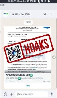 hoaks perubahan biaya transaksi pada bank bca 76414