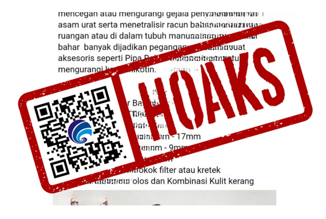 hoaks pipa rokok baik untuk terapi kesehatan 75861