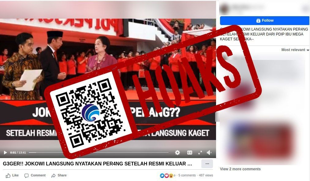 hoaks presiden joko widodo nyatakan perang usai resmi keluar dari pdip 65994