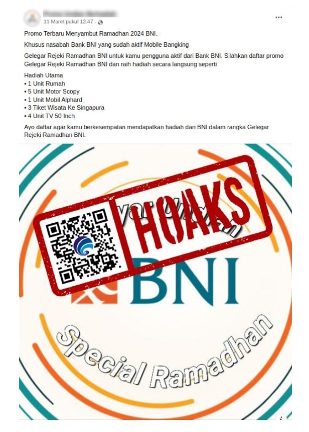 hoaks promo berhadiah bulan ramadhan mengatasnamakan bni 71376