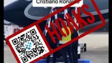 hoaks ronaldo tiba di kota kupang dengan pesawat 84499