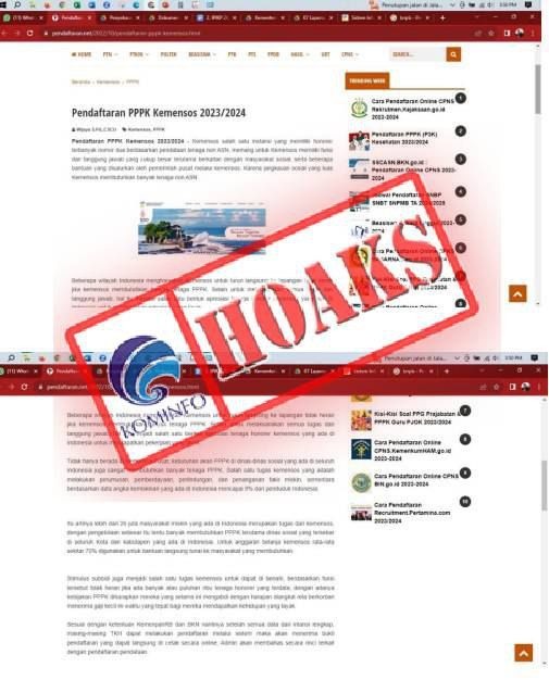 hoaks situs pendaftaran pppk mengatasnamakan kementerian sosial 63554