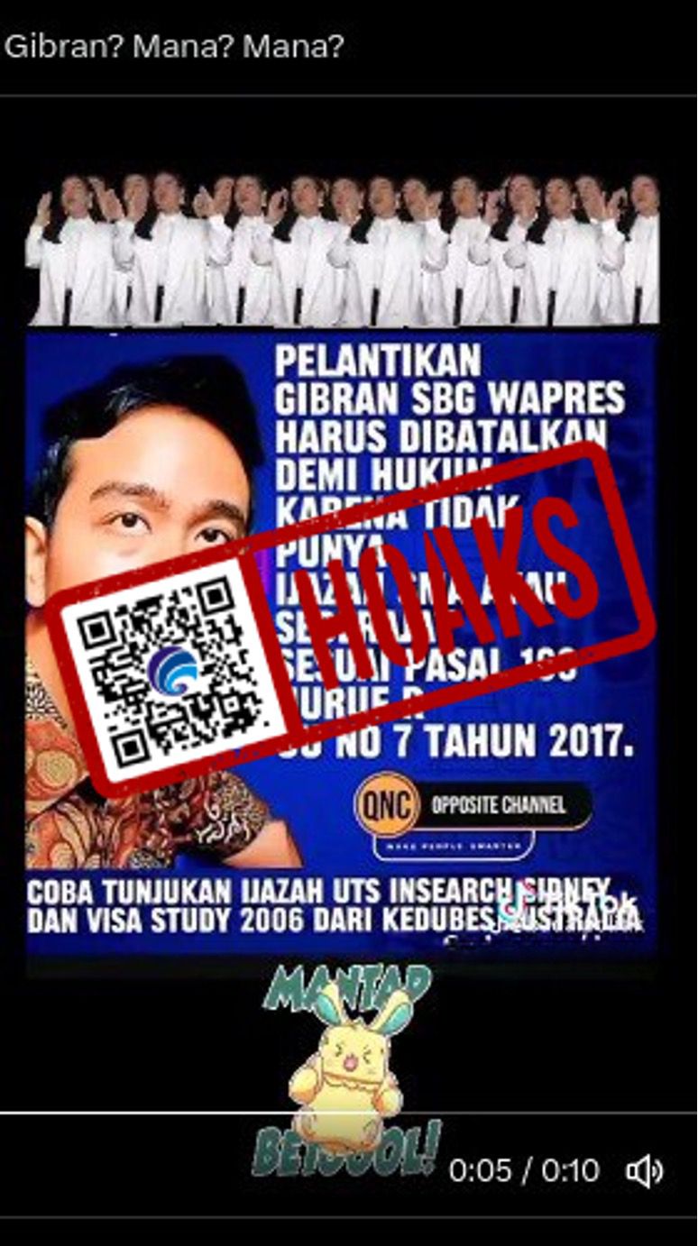 hoaks tidak punya ijazah sma pelantikan gibran sebagai wapres dibatalkan 77628