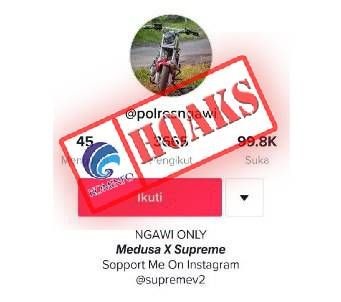 hoax akun tiktok mengatasnamakan polres ngawi 54542