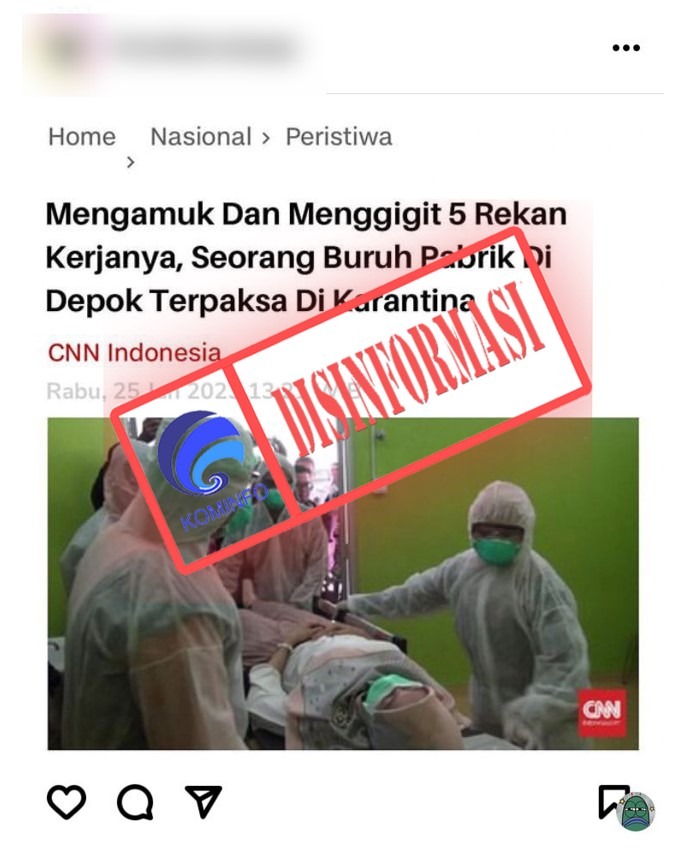 hoax pekerja pabrik dikarantina karena mengamuk dan mengigit rekannya 53887