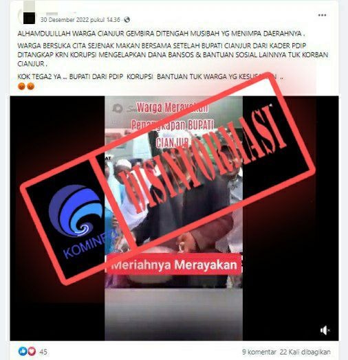 hoax video masyarakat cianjur rayakan penangkapan bupati cianjur 53118