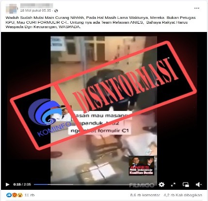 hoax video pencurian formulir c1 untuk pemilu 2024 59123
