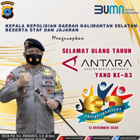 hut ke 83 antara kapolda kalsel semoga kedepan semakin cemerlang dalam pemberitaan 11722
