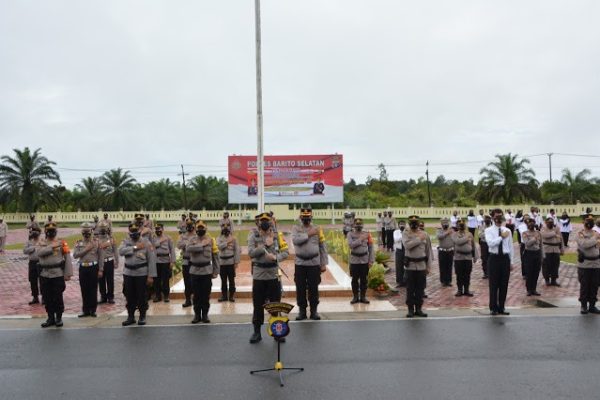hut polda kalteng ke 26 polres barsel ikuti upacara secara virtual 36849