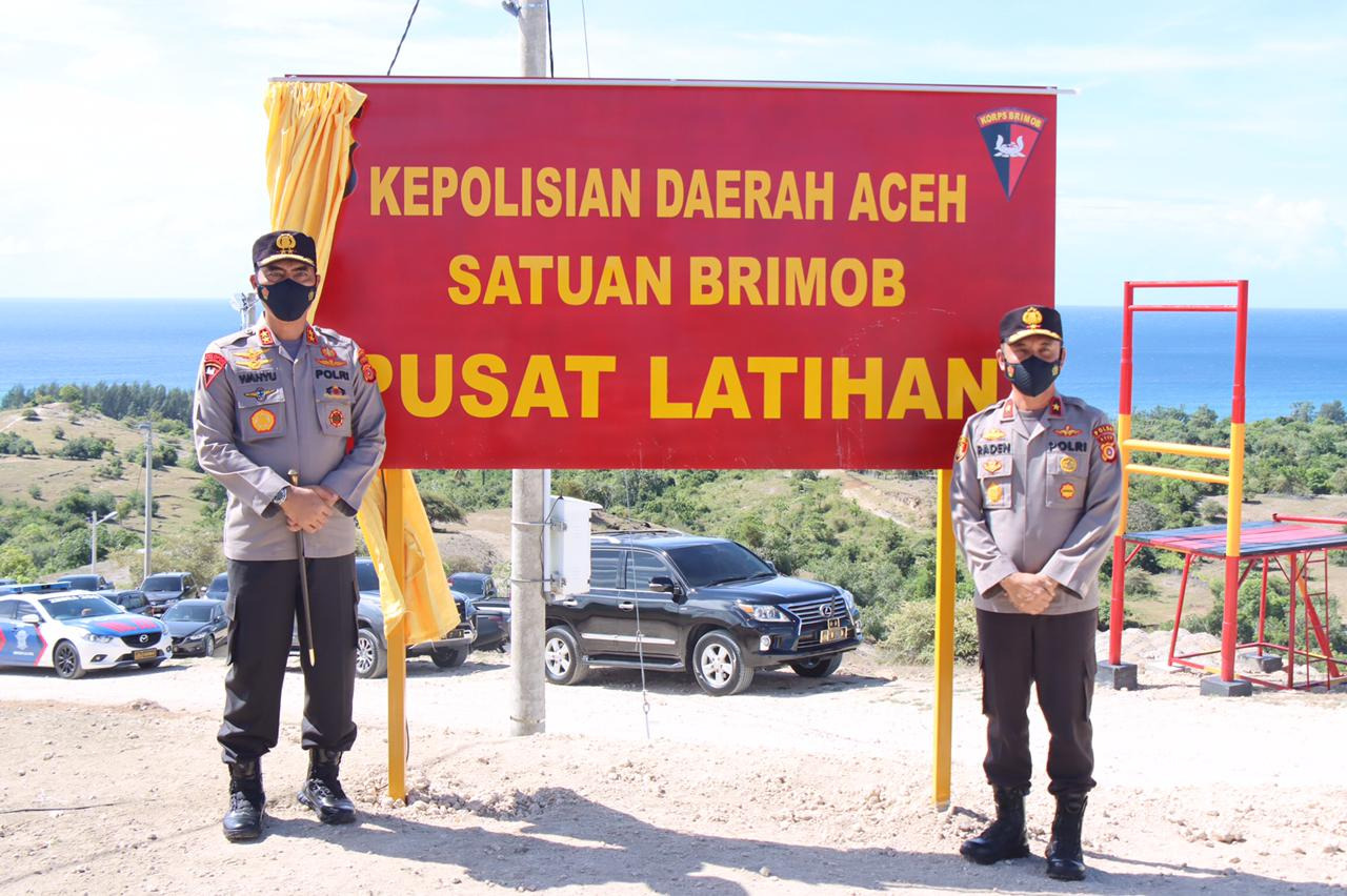 improving capability regional police chief inaugurates the training center of the aceh regional police mobile brigade unit commander 41083