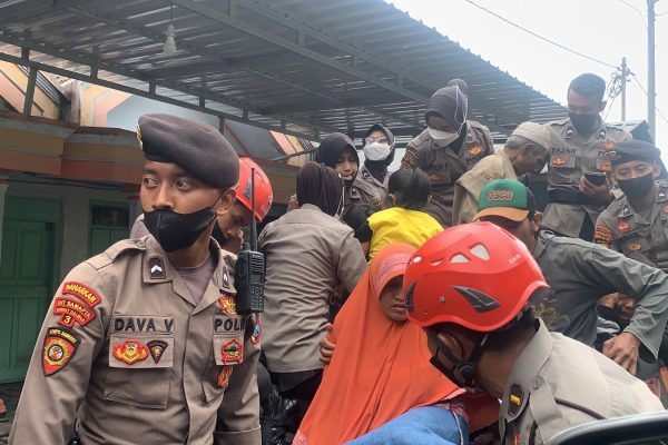 indonesian national police holds aman nusa ii humanitarian operation to deal with mount semeru eruption 44443