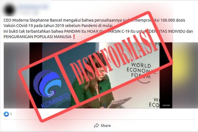 informasi palsu ceo moderna akui produksi vaksin covid 19 sebelum pandemi dimulai 57502