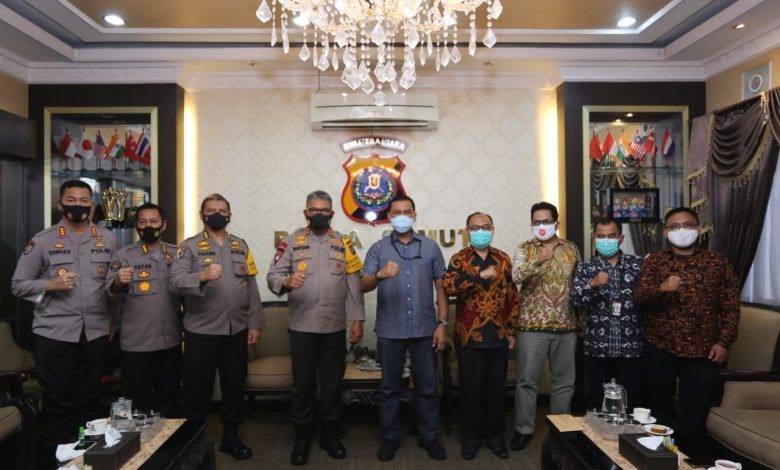 jalin silaturahmi kapolda sumut terima audiensi dari koordinator wilayah i kpk ri 32795