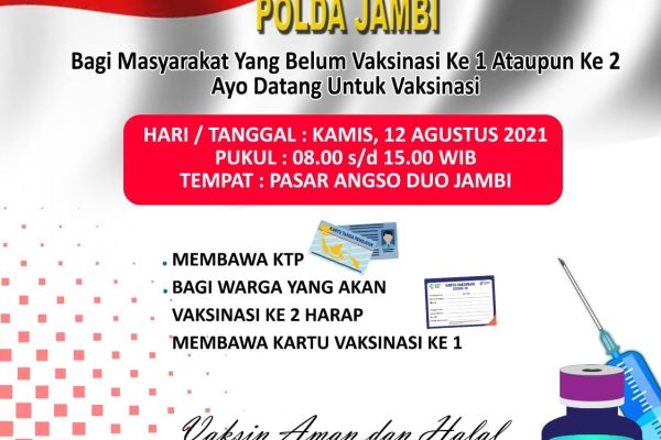 jambi regional police hold mass vaccination again here s the schedule and location 41216