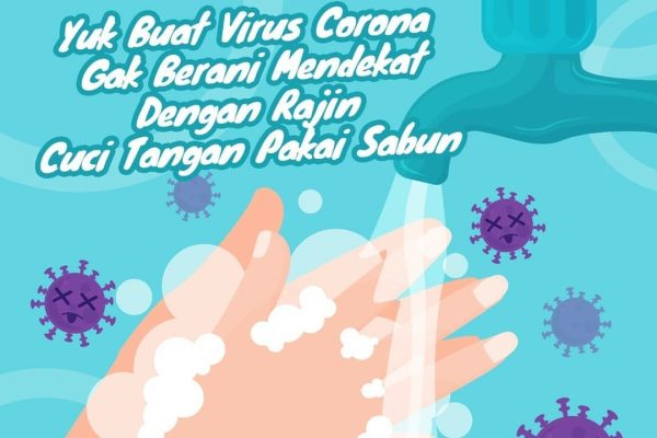 jauhkan corona dengan rajin mencuci tangan pakai sabun 21298