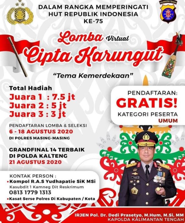 jelang hut ri polda kalteng gelar lomba virtual cipta musik karungut 21263