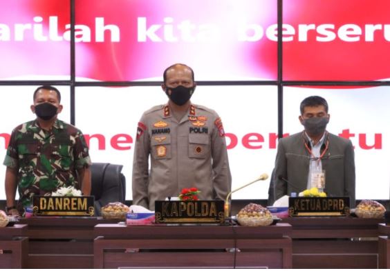 jelang pengamanan nataru polda kalteng gelar rapat kordinasi lilin telabang 2021 22507