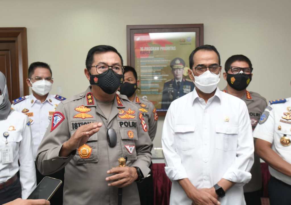 kakorlantas polri bersama menteri perhubungan bahas kesiapan implementasi larangan mudik 2021 30984