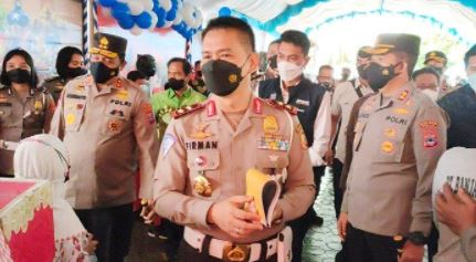 kakorlantas polri pantau vaksinasi di kabupaten banjar kalsel 20954
