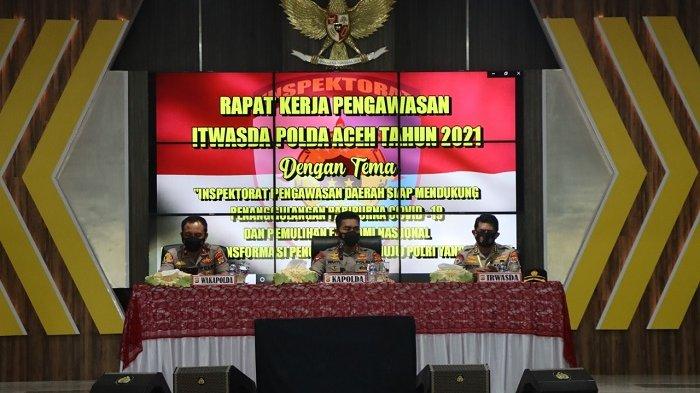 kapolda aceh buka rapat kerja pengawasan tahun 2021 36796