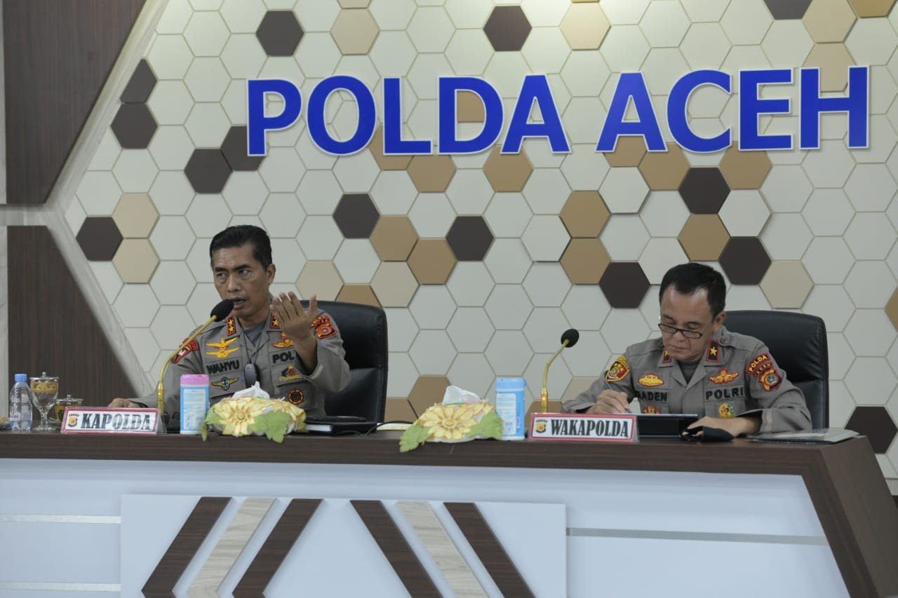 kapolda aceh gelar rakor dengan satgas covid 19 28677