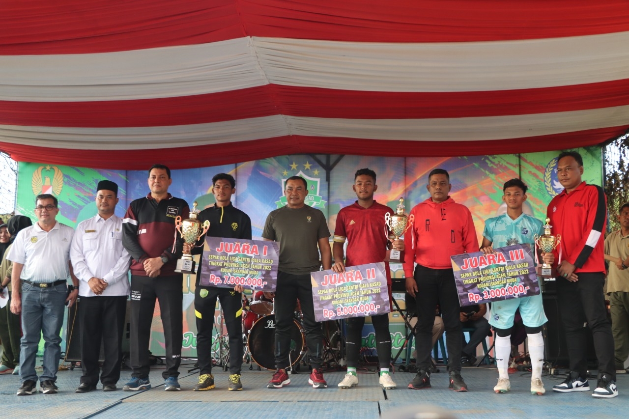 kapolda aceh turut serta menyerahkan hadiah liga santri pssi piala kasad 49743