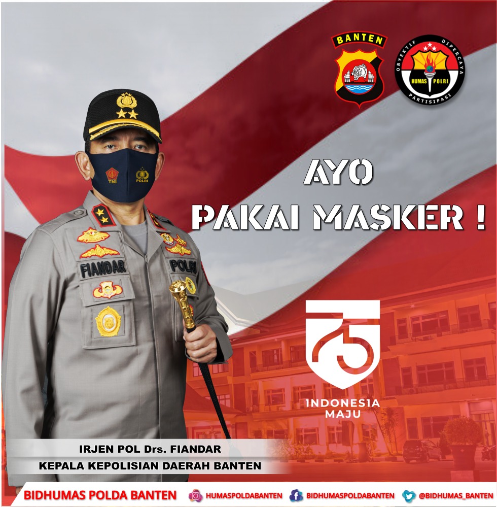 kapolda banten ajak masyarakat selalu menggunakan masker dan patuhi protokol kesehatan 36490