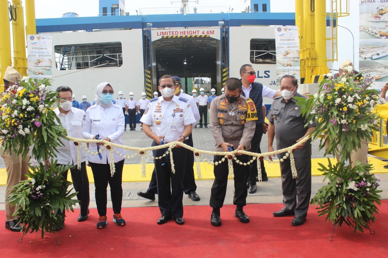 kapolda banten hadiri peresmian dermaga iv pelabuhan merak dan bakauheni 32404