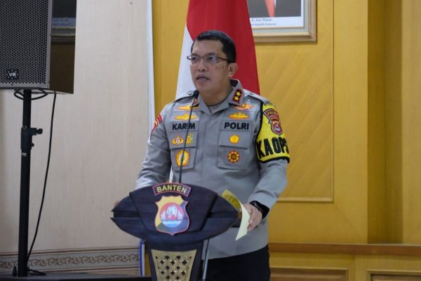 kapolda banten pimpin pembukaan taklimat awal audit kinerja itwasda polda banten tahap i 2024 71088