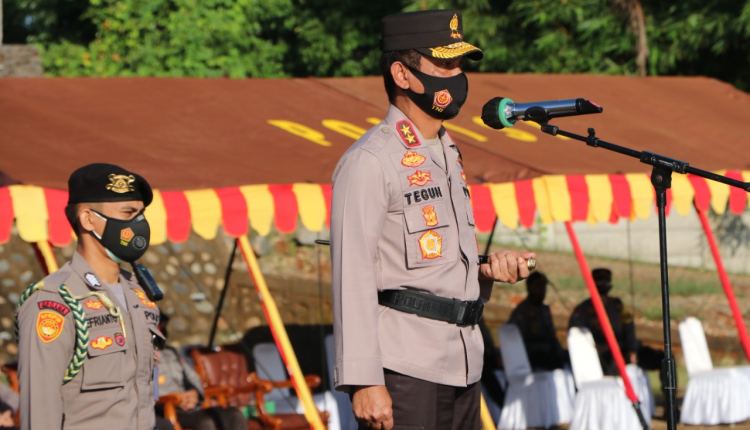 kapolda bengkulu pimpin apel serentak kesiapan bhabinkamtibmas dan nakes sebagai tracer dan vaksinator 30513