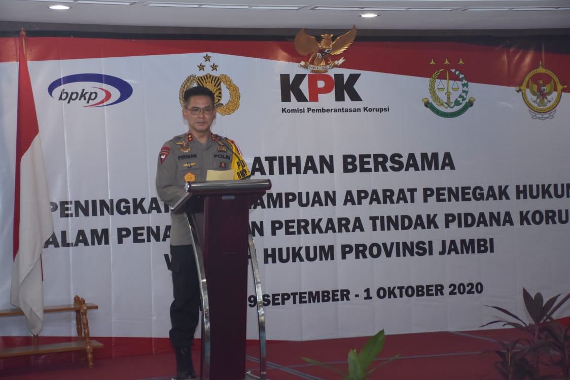 kapolda jambi hadiri pembukaan pelatihan bersama peningkatan kemampuan aph 11509