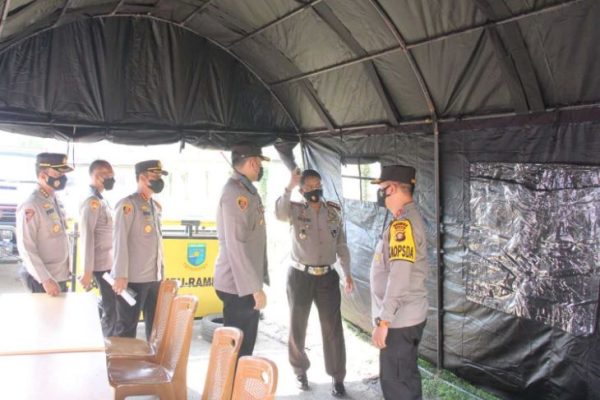 kapolda jambi pantau pos penyekatan ppkm level iv di kota jambi 26889