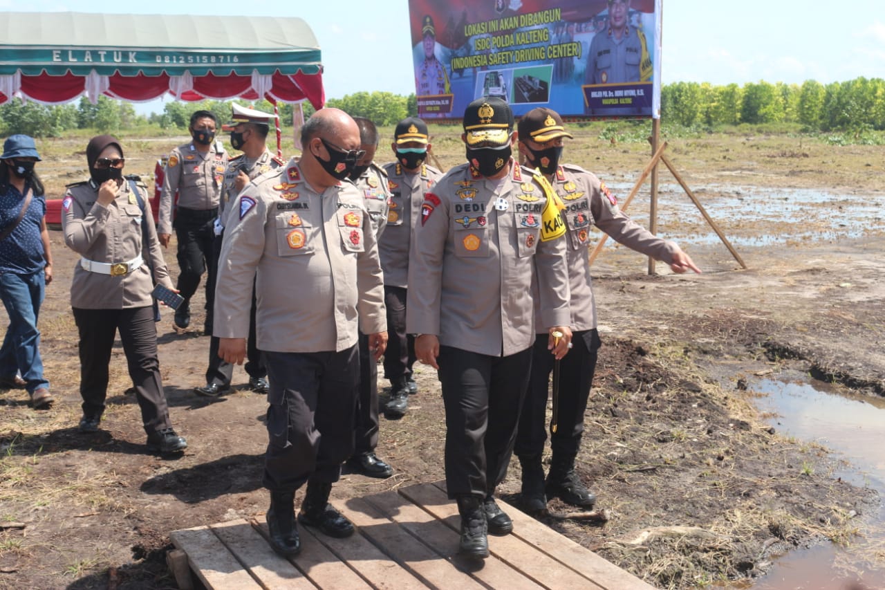 kapolda kalteng bersama dir kamsel korlantas polri tinjau lokasi isdc 35011
