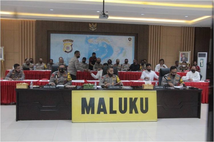 kapolda maluku pimpin anev ops aman nusa ii dan ops yustisi secara virtual 11582