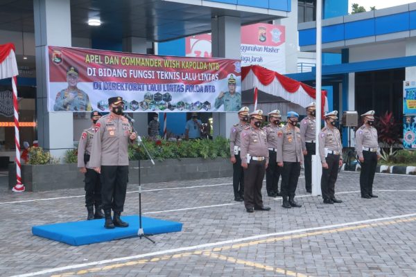 kapolda ntb pimpin apel dan commander wish fungsi lantas 33283