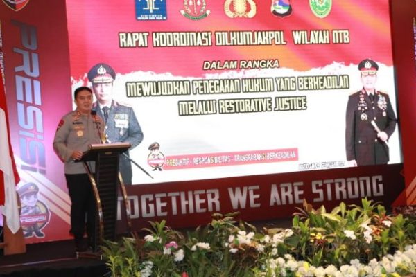 kapolda nusa tenggara barat buka rapat koordinasi dilkumjakpol 16008