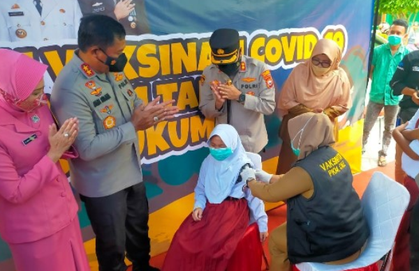 kapolda sulsel hadiri pencanangan vaksinasi siswa usia 6 11 tahun di bulukumba 22994