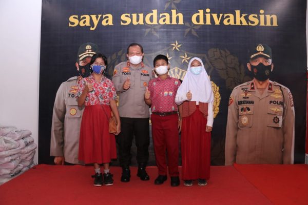 kapolda sumsel meninjau pelaksanaan vaksinasi anak usia 6 11 34487