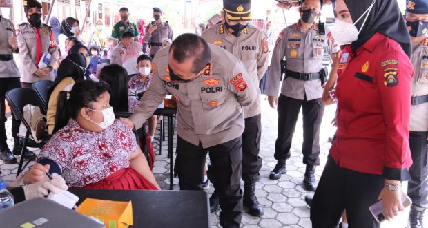 kapolda sumsel tinjau pelaksanaan vaksinasi merdeka anak serentak 34467