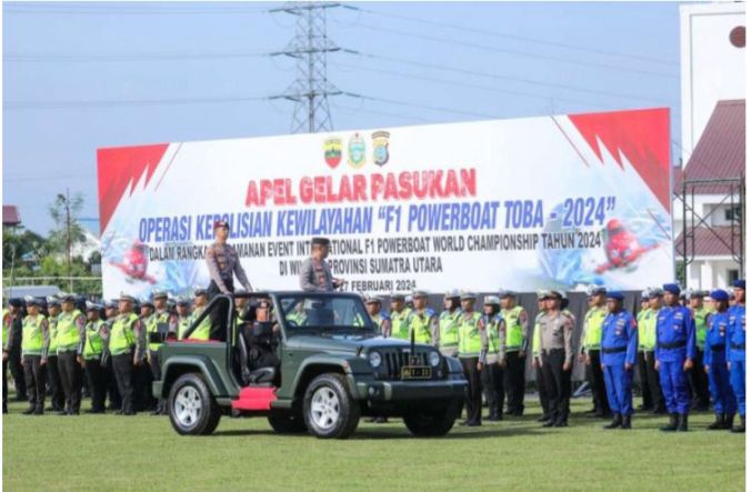 kapolda sumut pimpin apel gelar pasukan pengamanan f1 powerboat world championship 70793