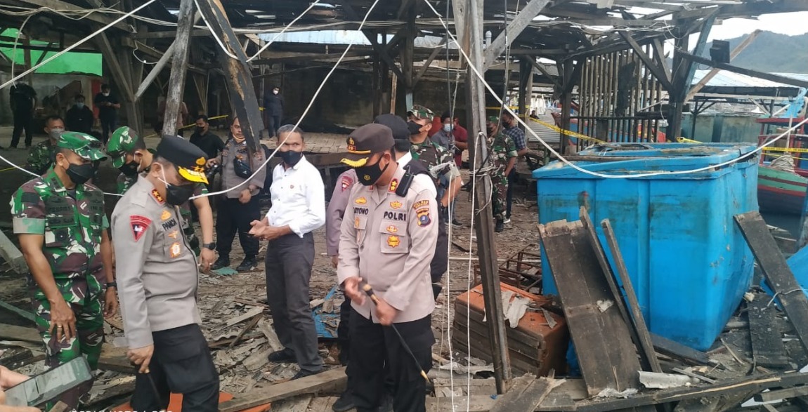 kapolda sumut tinjau langsung ledakan bom ikan di sibolga 22987