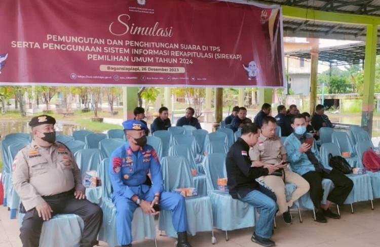 kapolres rohil gelar simulasi pemungutan dan penghitungan suara 68151
