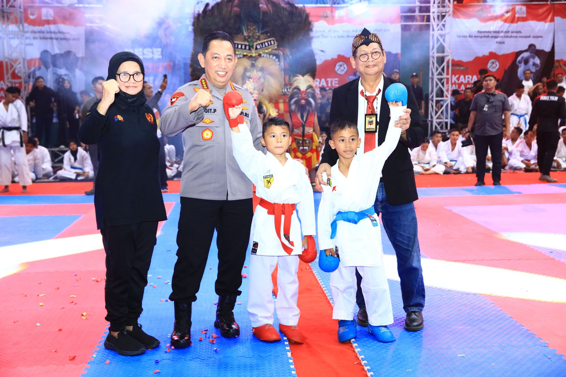 kapolri buka national open karate championship di pakansari bogor 76903