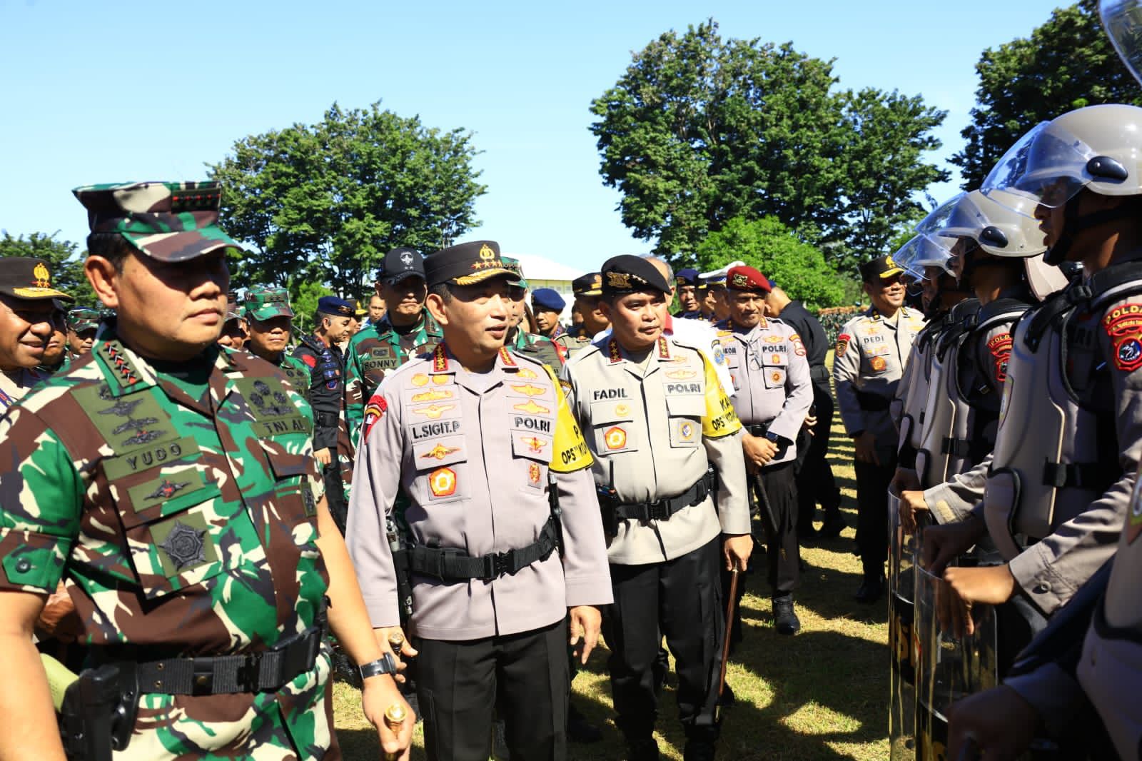 kapolri cek kesiapan pasukan gabungan pengamanan ktt asean ke 42 57822