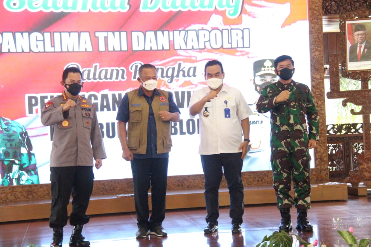 kapolri dan panglima tni ingatkan forkompimda blora waspadai lonjakan kasus covid 19 28749