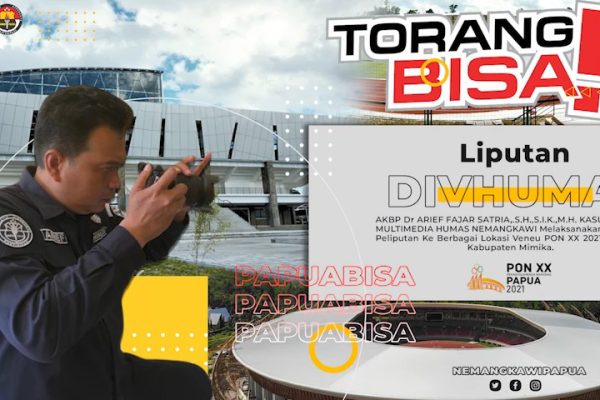 kesiapan pon xx papua 2021 oleh tim divhumas polri di timika 30728