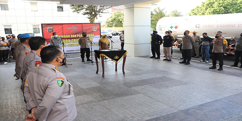 ketersediaan oksigen di rumah sakit polda diy salurkan 12 ton oksigen cair 13343